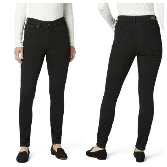 NWT Signature by Levi Strauss Women's High Rise Skinny Jean Black Size 12L - Picture 1 of 10